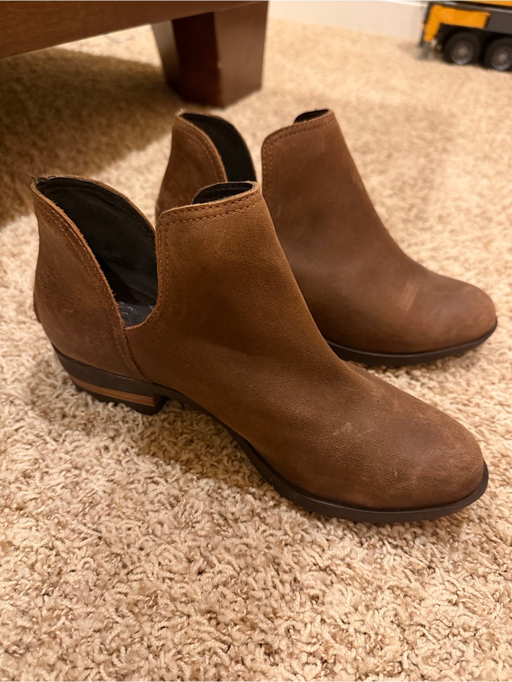 Sorel Brown Suede Chelsea Ankle Boots
